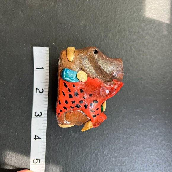 Handmade Original Mayan -Aztec Ceremonial Jaguar Clay Whistle (1) - Picture 7 of 8